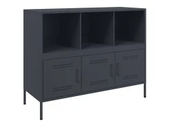 Aparador antracita 100,5x39x79 cm acero