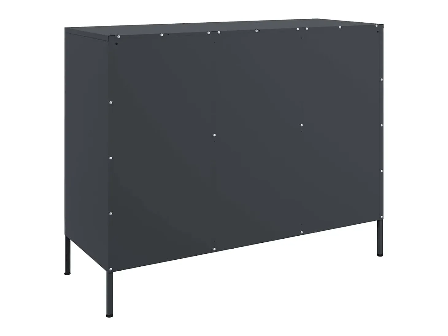 Aparador antracita 100,5x39x79 cm acero