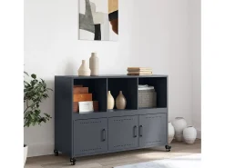 Aparador antracita 100,5x39x72 cm acero