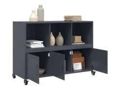 Aparador antracita 100,5x39x72 cm acero