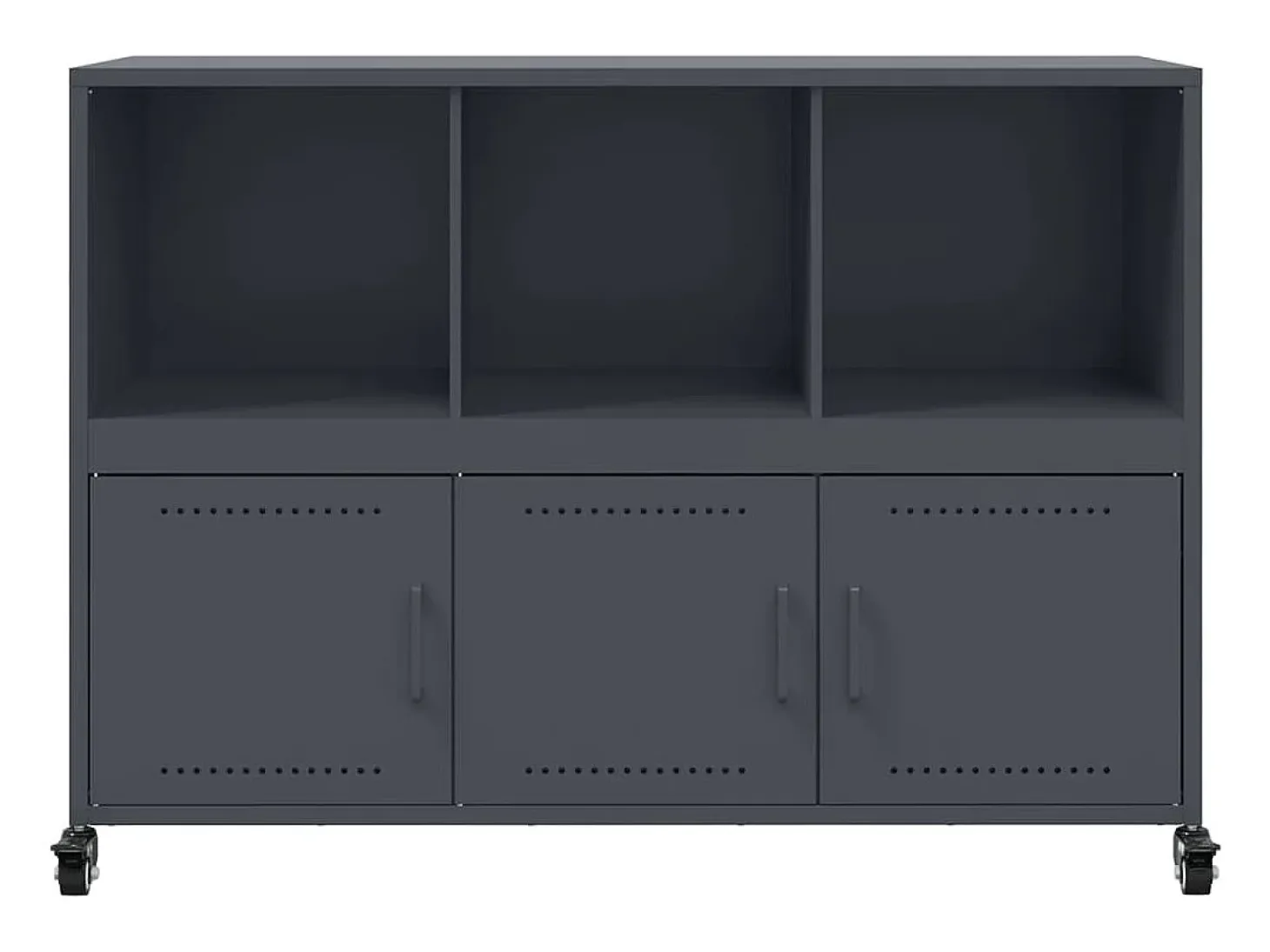 Aparador antracita 100,5x39x72 cm acero