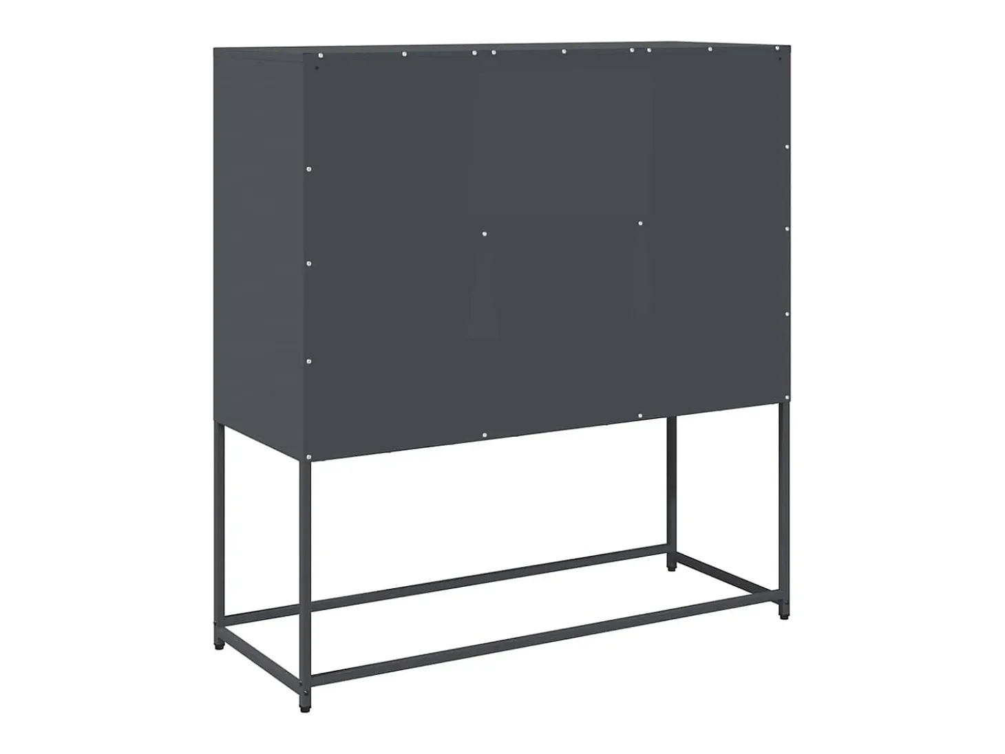 Aparador antracita 100,5x39x107 cm acero laminado en frío