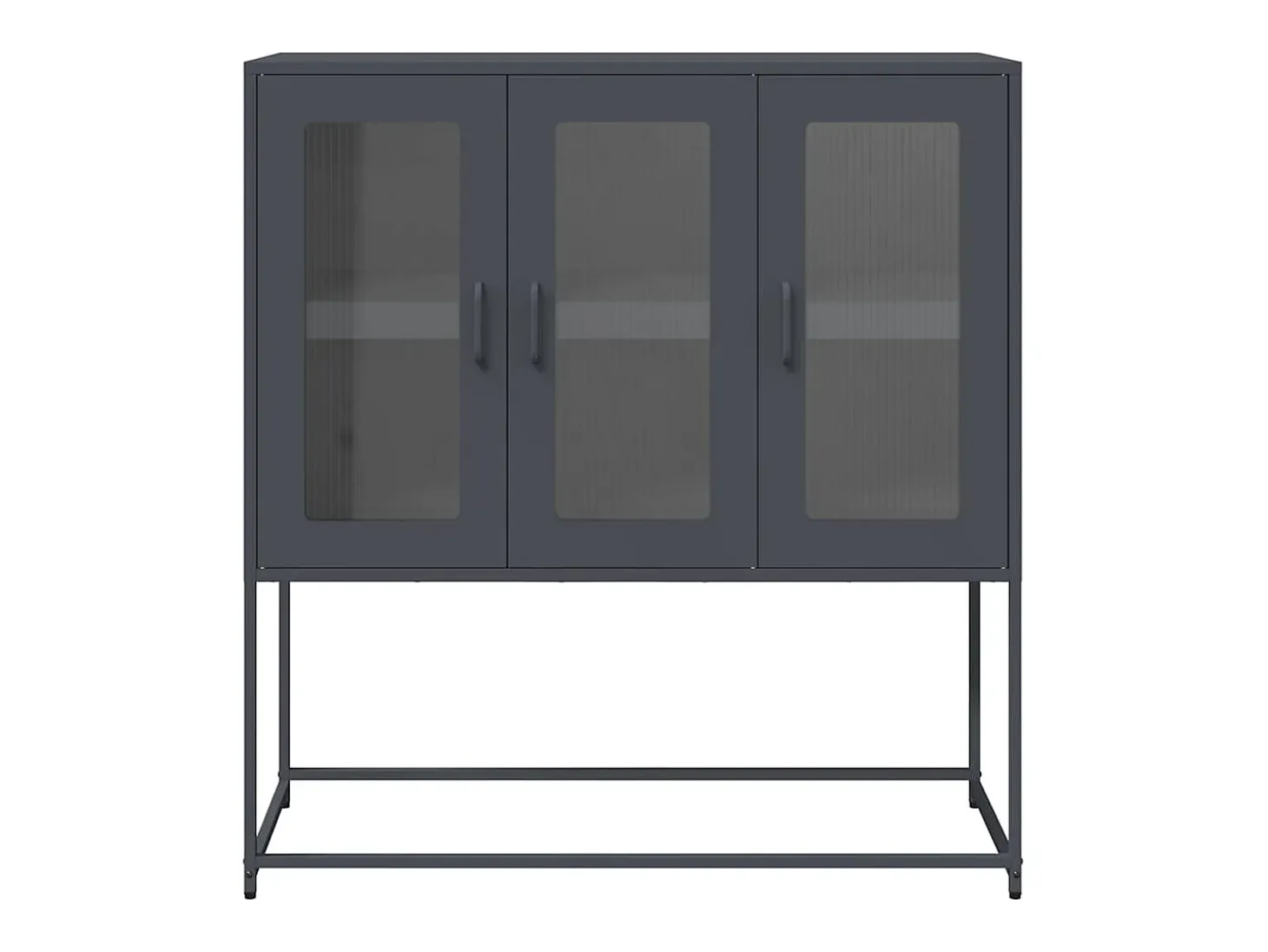 Aparador antracita 100,5x39x107 cm acero laminado en frío