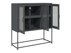 Aparador antracita 100,5x39x107 cm acero laminado en frío