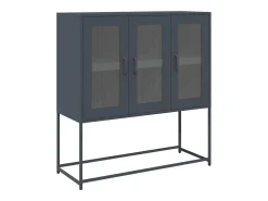 Aparador antracita 100,5x39x107 cm acero laminado en frío