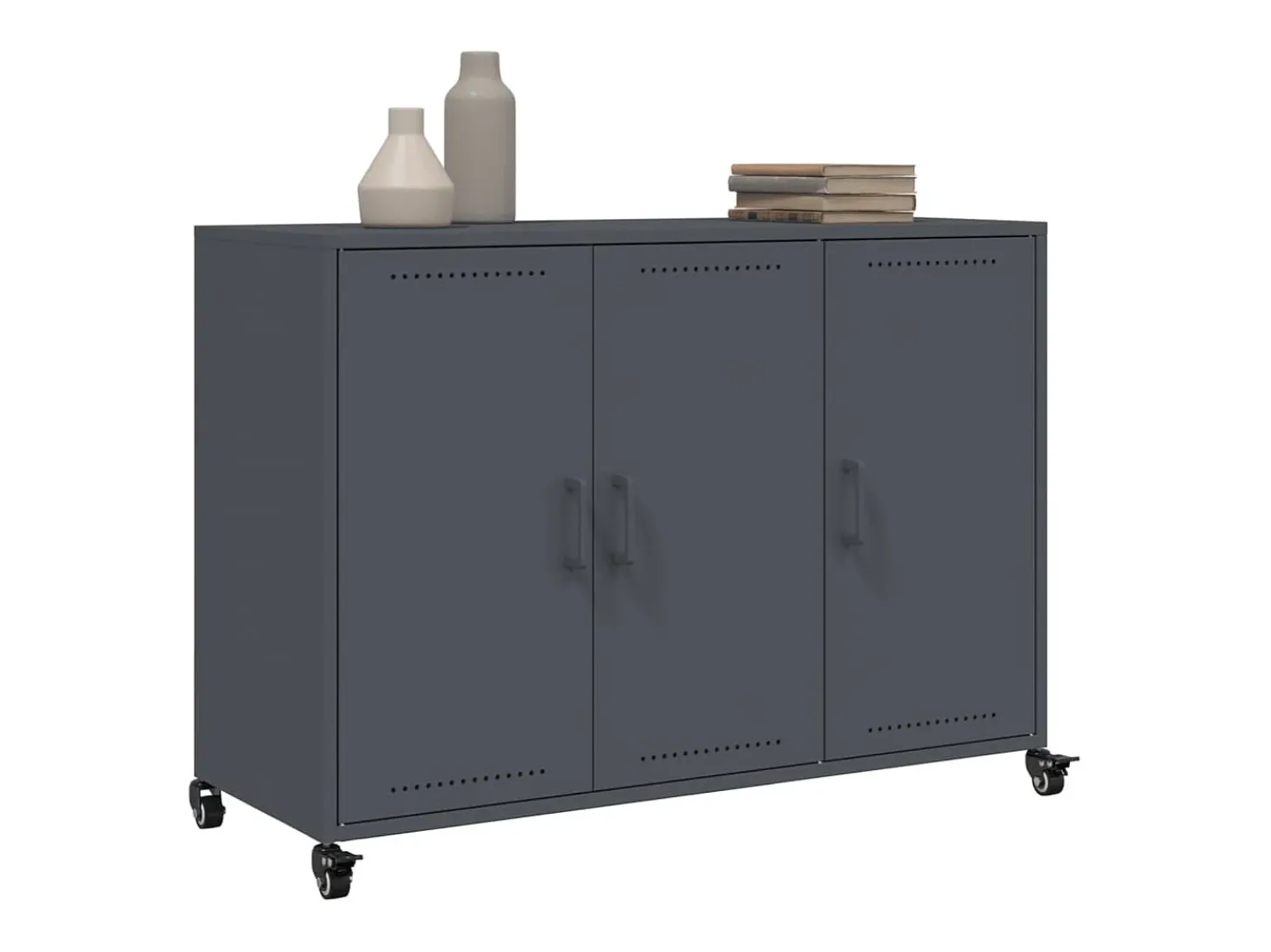 Aparador antracita 100,5x39x72 cm acero