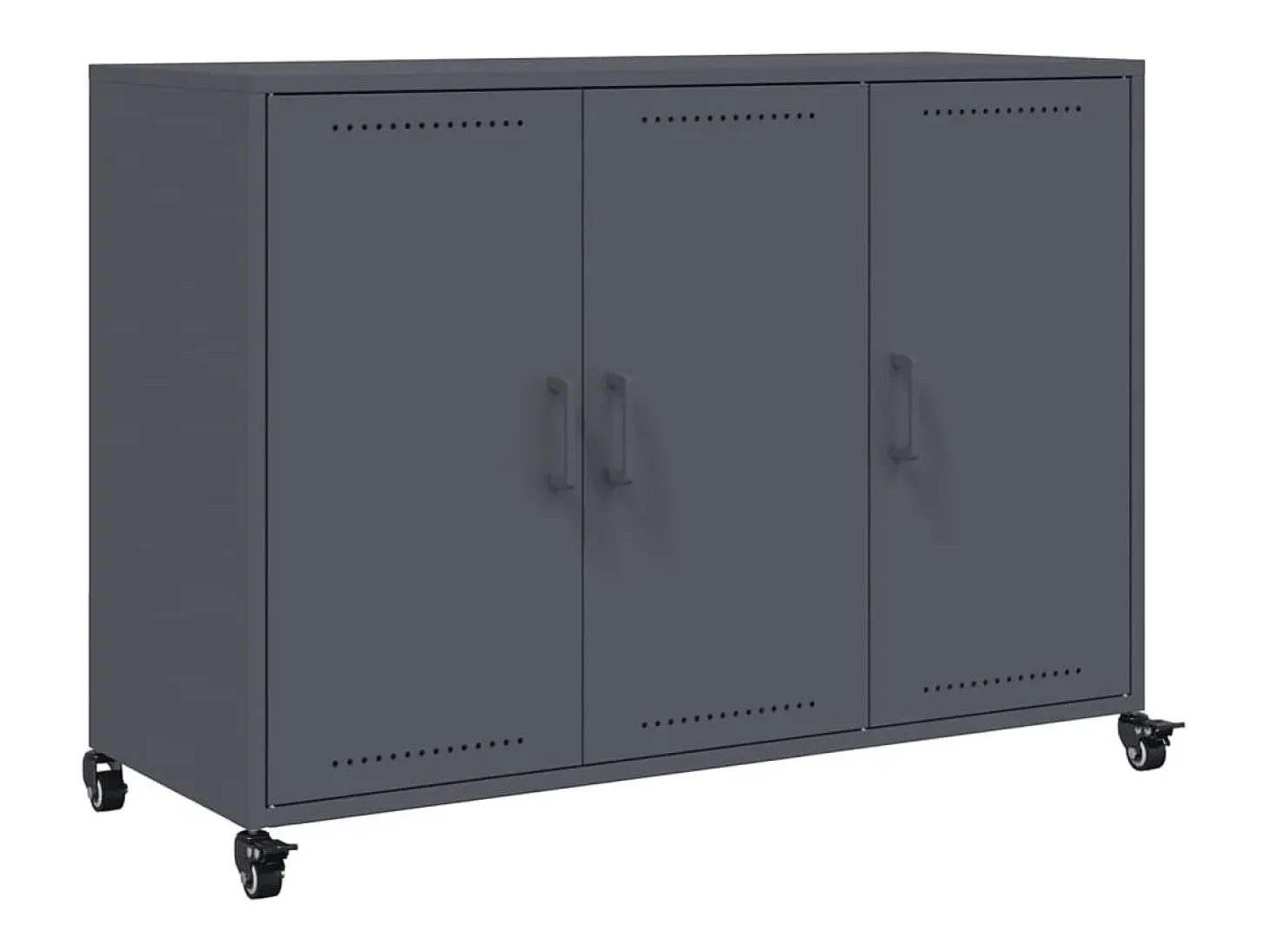 Aparador antracita 100,5x39x72 cm acero