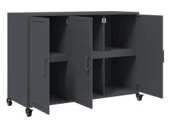 Aparador antracita 100,5x39x72 cm acero