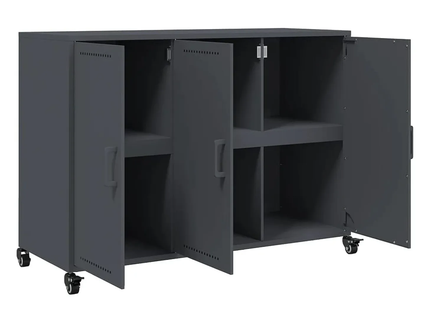 Aparador antracita 100,5x39x72 cm acero