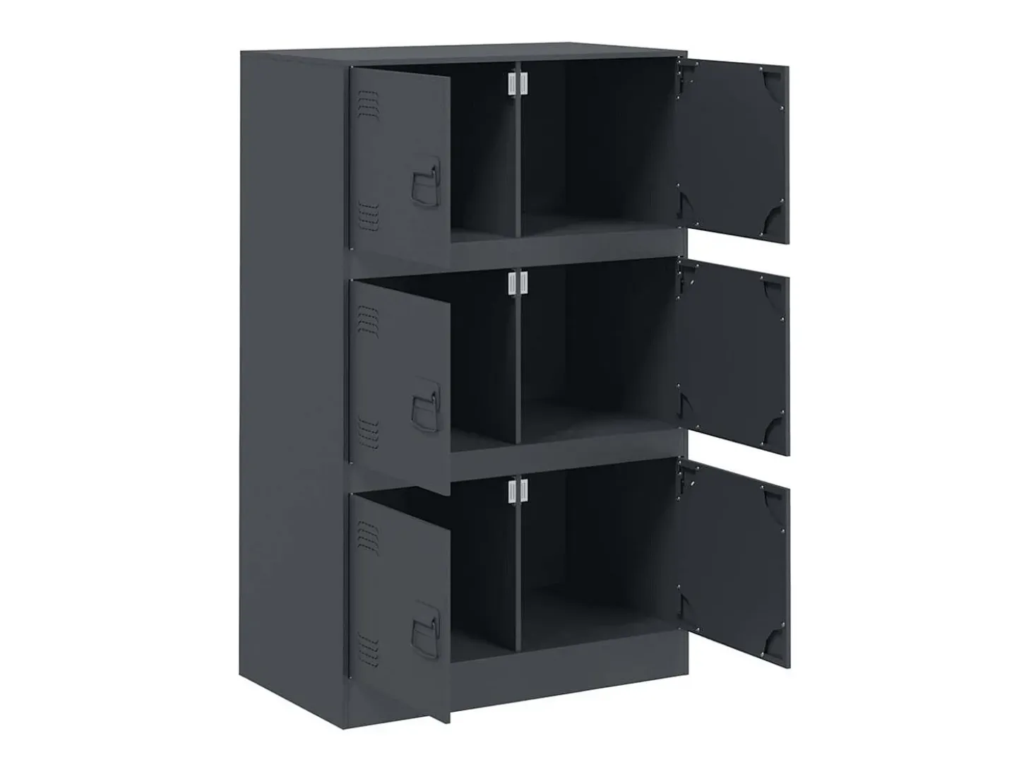 Aparador antracita 67x39x107 cm acero