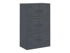 Aparador antracita 67x39x107 cm acero