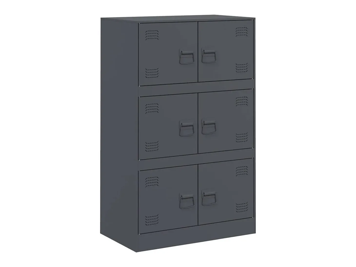 Aparador antracita 67x39x107 cm acero