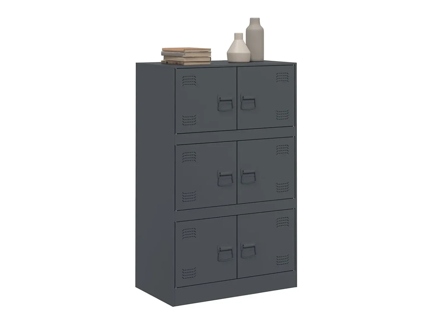 Aparador antracita 67x39x107 cm acero