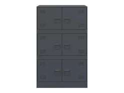 Aparador antracita 67x39x107 cm acero