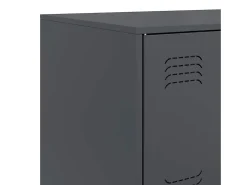 Aparador antracita 67x39x107 cm acero