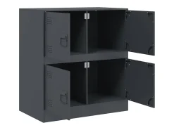 Aparador antracita 67x39x73 cm acero