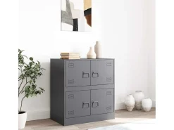 Aparador antracita 67x39x73 cm acero