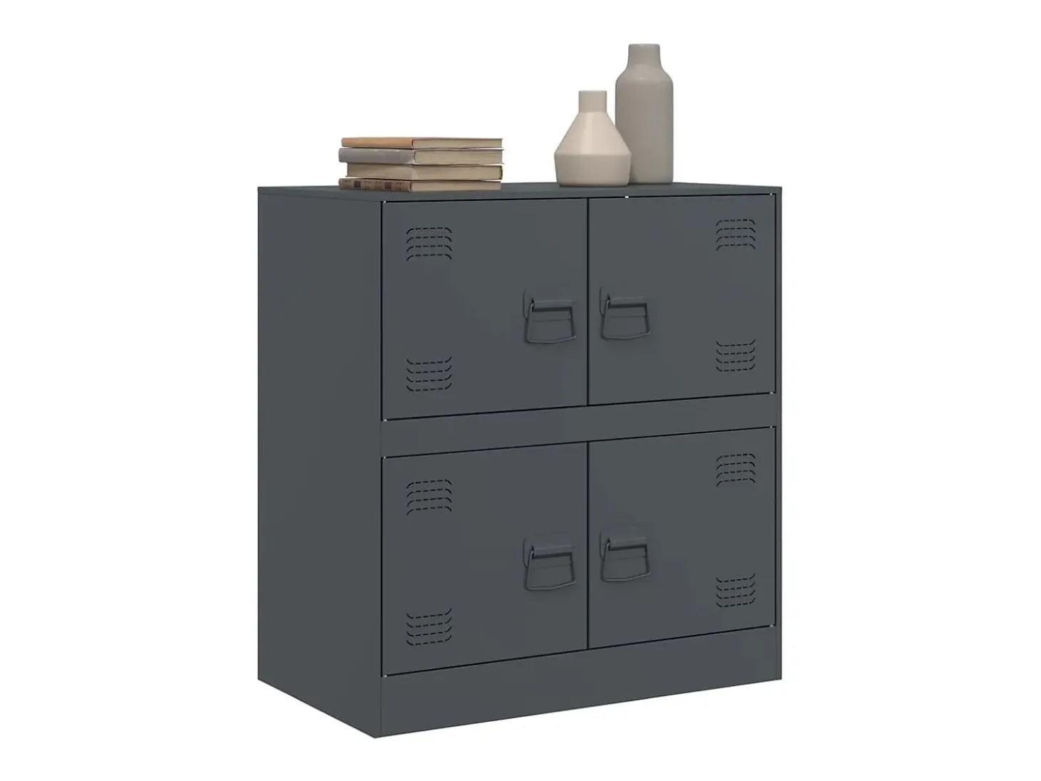 Aparador antracita 67x39x73 cm acero