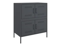 Aparador antracita 68x39x79 cm acero