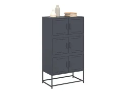 Aparador antracita 68,5x38,5x123,5 cm acero