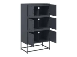 Aparador antracita 68,5x38,5x123,5 cm acero