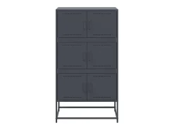 Aparador antracita 68,5x38,5x123,5 cm acero
