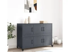 Aparador antracita 100,5x39x72 cm acero