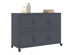 Aparador antracita 100,5x39x72 cm acero