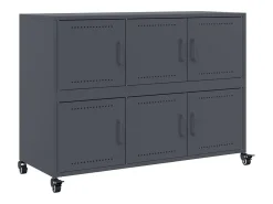 Aparador antracita 100,5x39x72 cm acero