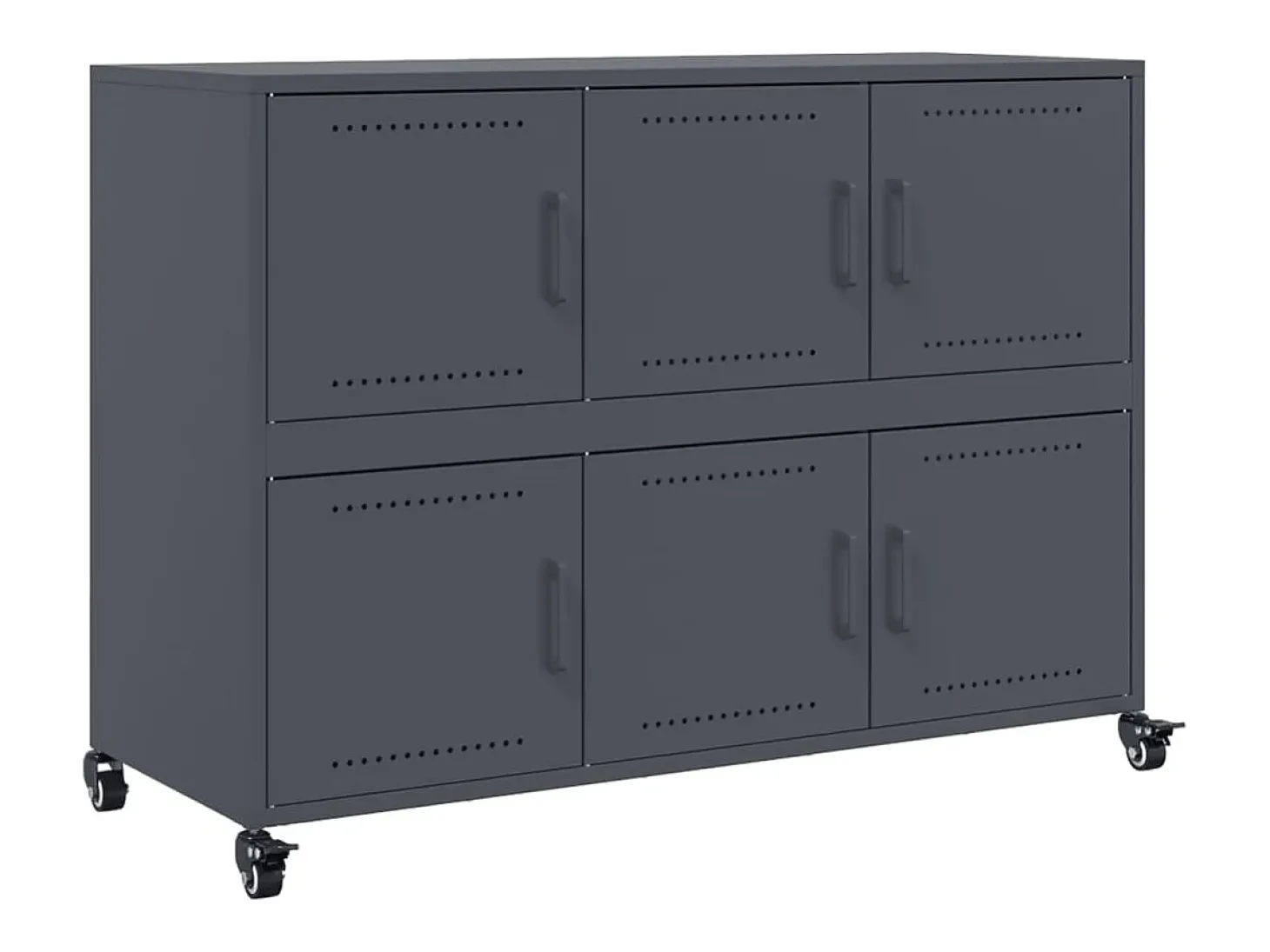 Aparador antracita 100,5x39x72 cm acero