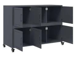 Aparador antracita 100,5x39x72 cm acero