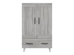 Aparador aparador cómoda armario mueble organizador cocina salón salón alto Sonoma 69,5 x 31 x 115 cm madera contrachapada gris 02_0035402