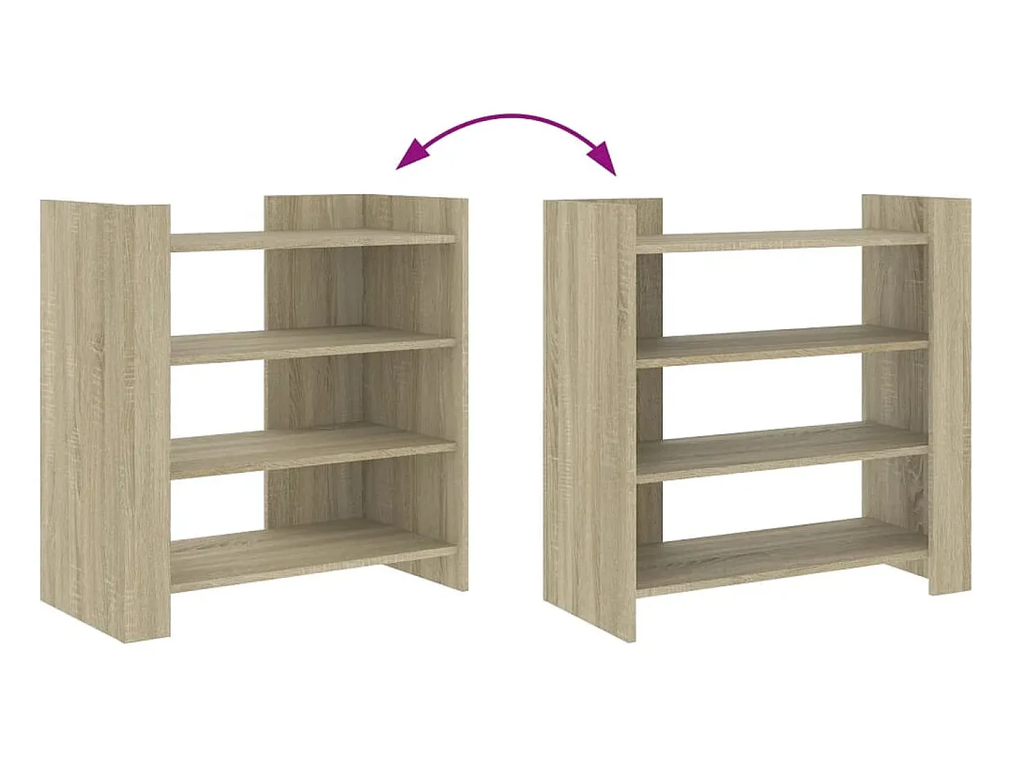 Aparador aparador cómoda armario unidad de almacenamiento organizador cocina salón salón Sonoma 73,5 x 35 x 75 cm madera contrachapada marrón 02_0031709
