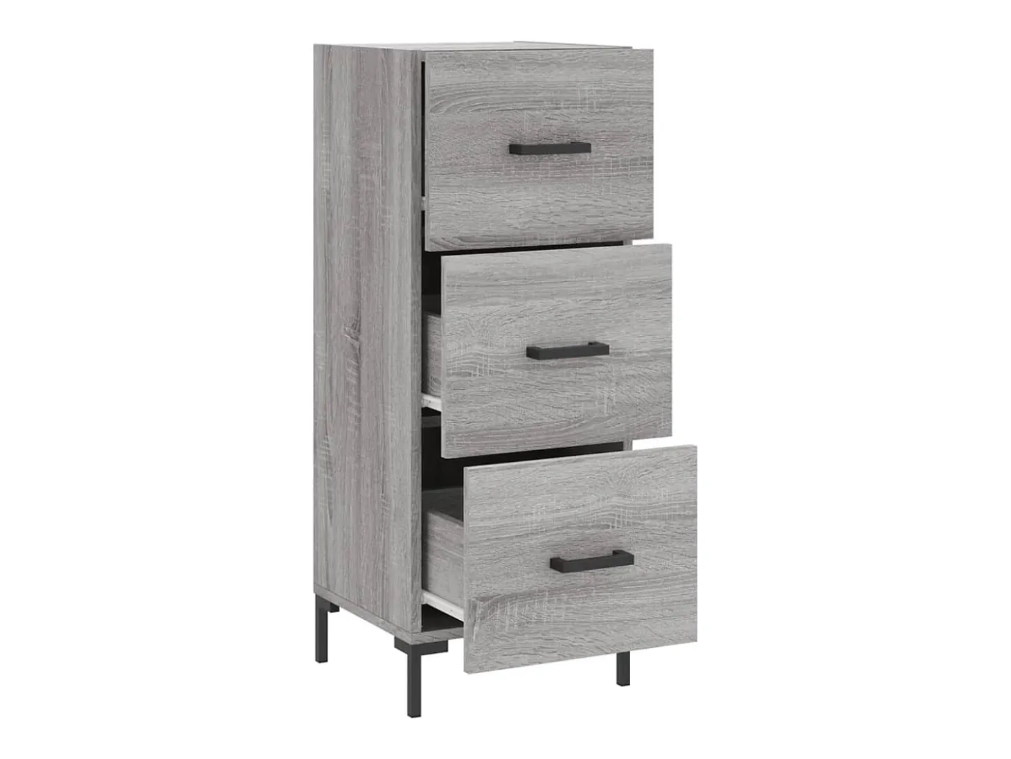Aparador aparador cómoda armario unidad de almacenamiento organizador cocina salón salón Sonoma 34,5 x 34 x 90 cm madera contrachapada gris 02_0036326