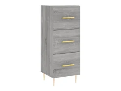 Aparador aparador cómoda armario mueble organizador cocina salón salón alto Sonoma 34,5 x 34 x 180 cm madera contrachapada gris 02_0035303