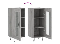 Aparador aparador cómoda armario mueble organizador cocina salón salón Sonoma 34,5 x 34 x 90 cm madera contrachapada gris 02_0036307