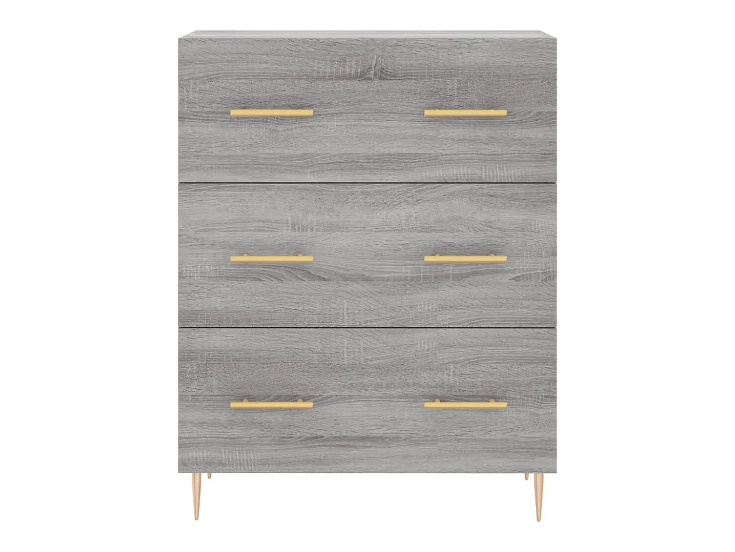 Aparador aparador cómoda armario mueble organizador cocina salón salón alto Sonoma 69,5 x 34 x 180 cm madera contrachapada gris 02_0035604