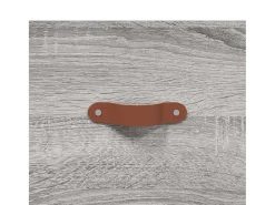Aparador aparador cómoda armario mueble organizador cocina salón salón alto Sonoma 69,5 x 31 x 115 cm madera contrachapada gris 02_0035400