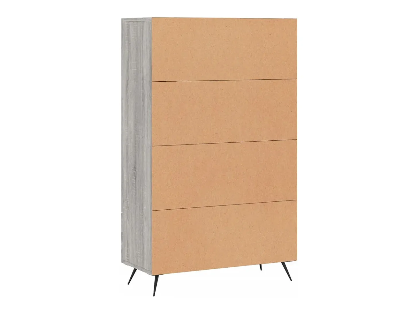 Aparador aparador cómoda armario mueble organizador cocina salón salón alto Sonoma 69,5 x 31 x 115 cm madera contrachapada gris 02_0035400
