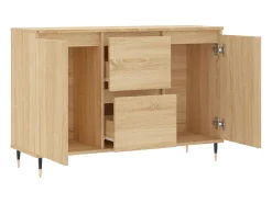 Aparador aparador cómoda armario mueble organizador cocina salón salón Sonoma 104 x 35 x 70 cm madera contrachapada marrón 02_0031486