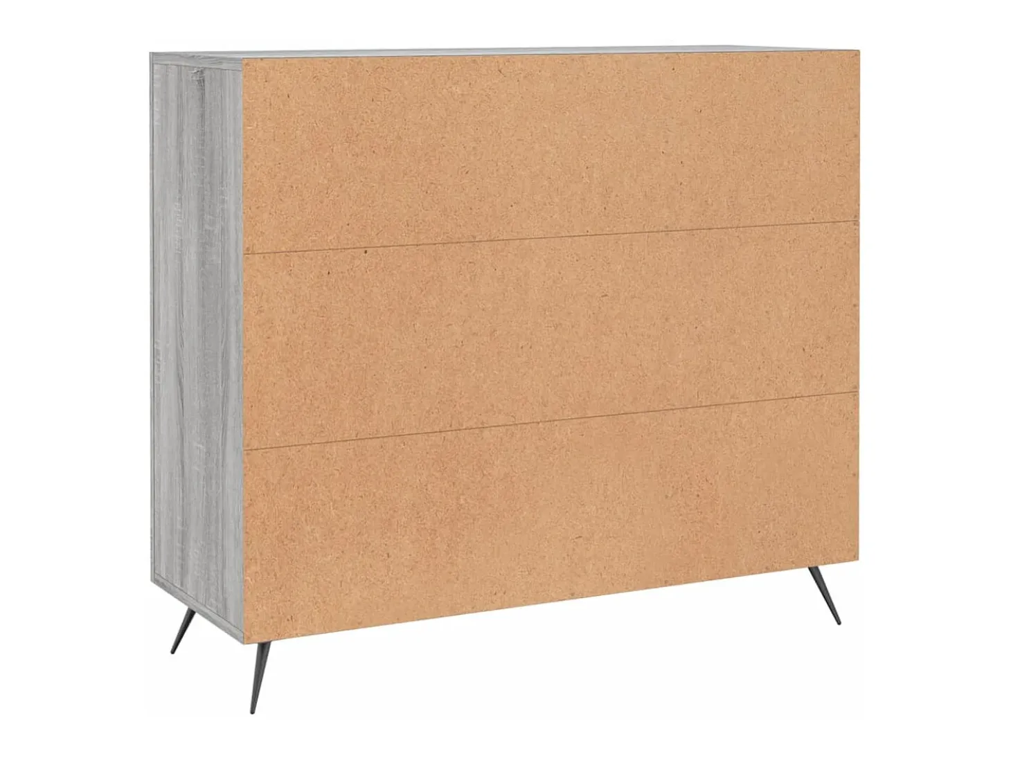 Aparador aparador cómoda armario unidad de almacenamiento organizador cocina salón salón Sonoma 90 x 34 x 80 cm madera contrachapada gris 02_0036552