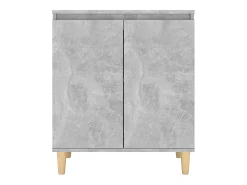 Aparador Aparador Cómoda Gabinete Unidad de Almacenamiento Organizador Cocina Sala de Estar Sala de Estar con Patas de Madera Madera de ingeniería Gris 02_0030090