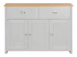 Aparador aparador consola gris unidad de almacenamiento 112 cm 4402264