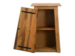 Aparador aparador mueble consola mueble de almacenamiento lateral de baño pino macizo reciclado 70 cm marrón 4402225