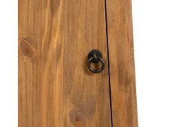 Aparador aparador mueble consola mueble de almacenamiento lateral de baño pino macizo reciclado 70 cm marrón 4402225