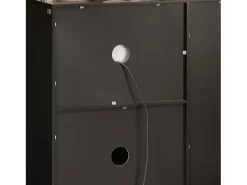 Aparador Auxiliar de Almacenamiento para Microondas con Ruedas Armario de Cocina con 3 Puertas y un Cajón 88.5 x 40 x 89 cm Negro FSB78-SCH SoBuyES