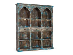 Aparador azul envejecido de madera de mango 170 cm