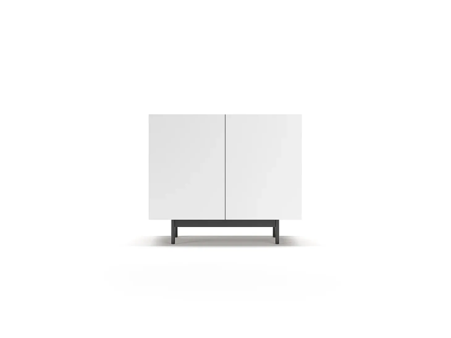 Aparador bajo - A78cm x L90cm x F34cm - roble y blanco - Printed