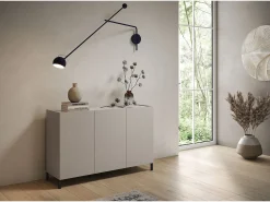 Aparador bajo 3 puertas 130x40x84 cm Solaria cachemira