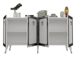 Aparador Bare Blanco Plata 150x80x40 cm